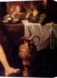 Hendrick Canvas Paintings - Lot And His Daughters - detail by Hendrick Bloemaert