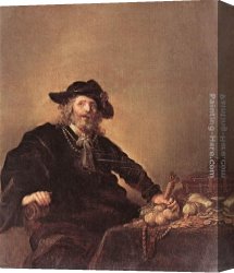 Pots Canvas Paintings - The Miser by Hendrick Gerritsz Pot