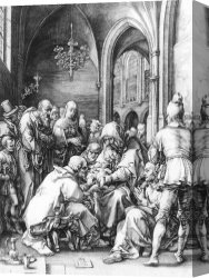 Hendrick Canvas Paintings - Circumcision in the Church of St Bavo at Haarlem by Hendrick Goltzius