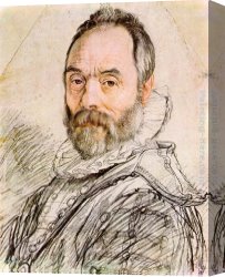 A Sculptors Model Canvas Paintings - Portrait of Sculptor Giambologna by Hendrick Goltzius