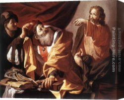 Hendrick Canvas Paintings - The Calling of St Matthew by Hendrick Terbrugghen