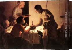 Hendrick Canvas Paintings - The Supper by Hendrick Terbrugghen