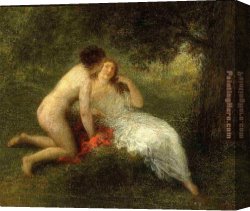 Bather Canvas Paintings - Bathers or The Secret by Henri Fantin-Latour