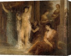 After The Bath 1888 Canvas Paintings - The Bath by Henri Fantin-Latour