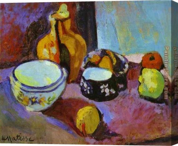 Henri Matisse Dishes and Fruit Stretched Canvas Painting for sale ...