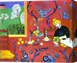 Henri Canvas Paintings - Harmony in Red by Henri Matisse
