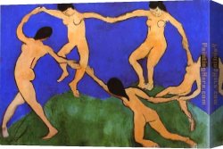 Matisse Canvas Paintings - La Danse first version by Henri Matisse
