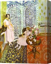 Matisse Canvas Paintings - Moorish Screen by Henri Matisse