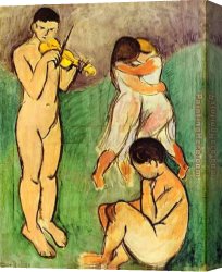 Sketch Canvas Paintings - Music Sketch by Henri Matisse