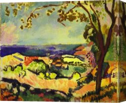 Matisse Canvas Paintings - Sea at Collioure by Henri Matisse
