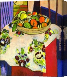 Matisse Canvas Paintings - Still Life with Oranges by Henri Matisse