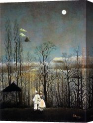 Evening Mood Canvas Paintings - A Carnival Evening by Henri Rousseau