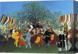 Rousseau Canvas Paintings - A Centennial of Independence by Henri Rousseau