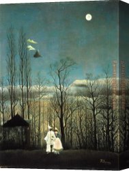 Henri Canvas Paintings - Carnival Evening by Henri Rousseau