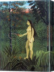 Rousseau Canvas Paintings - Eve by Henri Rousseau