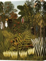 Henri Canvas Paintings - Exotic Landscape by Henri Rousseau