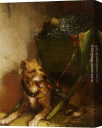 Ronner-knip Canvas Paintings - The Dog Cart by Henriette Ronner-Knip