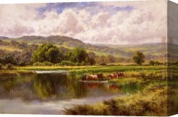 Nearing Camp on The Upper Colorado River Canvas Paintings - The River Mole, Dorking Surrey by Henry H. Parker