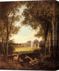 North Canvas Paintings - A View of Norton Hall, near Daventry, North Hamptonshire, England by Henry John Boddington