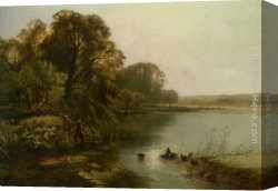 Early Canvas Paintings - Early Mornings on the Thames by Henry John Boddington