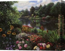 Lake Arrowhead Canvas Paintings - Turnberry Lake by Henry Peeters