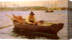 Fisherman's Canvas Paintings - The Fisherman by Henry Scott Tuke