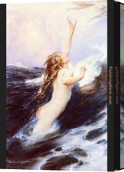 Flying Canvas Paintings - Flying Fish by Herbert James Draper