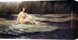 Nymph And Triton Canvas Paintings - The Water Nymph by Herbert James Draper