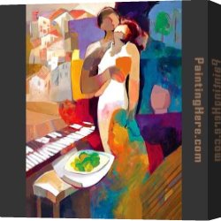 Autumn Canvas Paintings - Autumn Eve by Hessam Abrishami