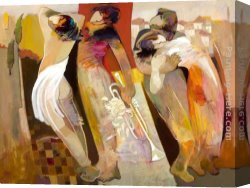 Harmony Canvas Paintings - Lovers Harmony by Hessam Abrishami