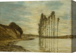 Homer Canvas Paintings - View on the Seine Harp of the Winds by Homer Dodge Martin