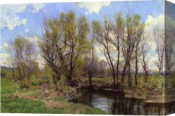 Early Canvas Paintings - Early Spring, Near Sheffield, Massachusetts by Hugh Bolton Jones