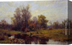 Woodland Canvas Paintings - Woodland Scene by Hugh Bolton Jones
