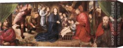 Hugo Canvas Paintings - Adoration of the Shepherds by Hugo van der Goes