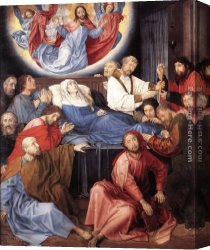 Hugo Canvas Paintings - The Death of the Virgin by Hugo van der Goes