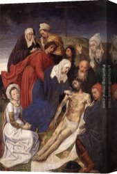 Hugo Canvas Paintings - The Lamentation of Christ by Hugo van der Goes
