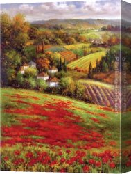 Valley of The Yosemite Canvas Paintings - Valley View III by Hulsey