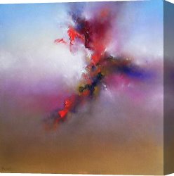 Marina with Red Light Canvas Paintings - Red Light by Ioan Popei