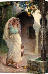 Carrier-belleuse Canvas Paintings - The Water Carrier by Isaac Snowman