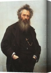 Portrait of The Painter Ivan Shishkin Canvas Paintings - Portrait of Ivan I. Shishkin by Ivan Nikolaevich Kramskoy