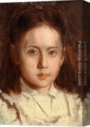 Portrait of The Painter Ivan Shishkin Canvas Paintings - Portrait of Sonya Kramskaya, the Artist's Daughter by Ivan Nikolaevich Kramskoy