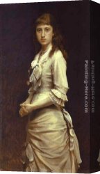 Portrait of The Painter Ivan Shishkin Canvas Paintings - Portrait of Sophia Kramskaya, the Artist's Daughter by Ivan Nikolaevich Kramskoy