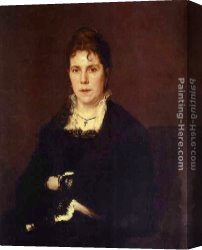 Wife Canvas Paintings - Portrait of Sophia Kramskaya, the Artist's Wife by Ivan Nikolaevich Kramskoy