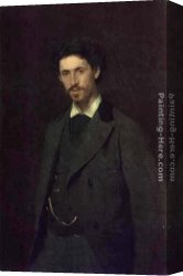 Portrait of The Painter Ivan Shishkin Canvas Paintings - Portrait of the Artist Ilya Repin by Ivan Nikolaevich Kramskoy