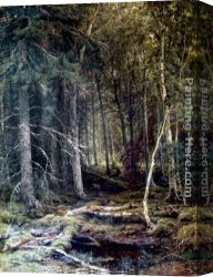 Portrait of The Painter Ivan Shishkin Canvas Paintings - The Forest Horizons by Ivan Shishkin