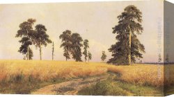 Portrait of The Painter Ivan Shishkin Canvas Paintings - The Rye Field, 1878 by Ivan Shishkin