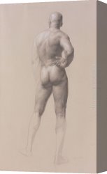 Figure Canvas Paintings - Male Figure by Jacob Collins