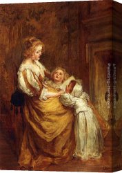 Jacob's Canvas Paintings - Motherly Love by Jacob Henricus Maris