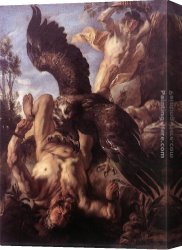Jacob's Canvas Paintings - Prometheus Bound by Jacob Jordaens