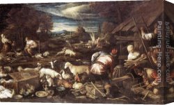 Sacrifice Canvas Paintings - Noah's Sacrifice by Jacopo Bassano